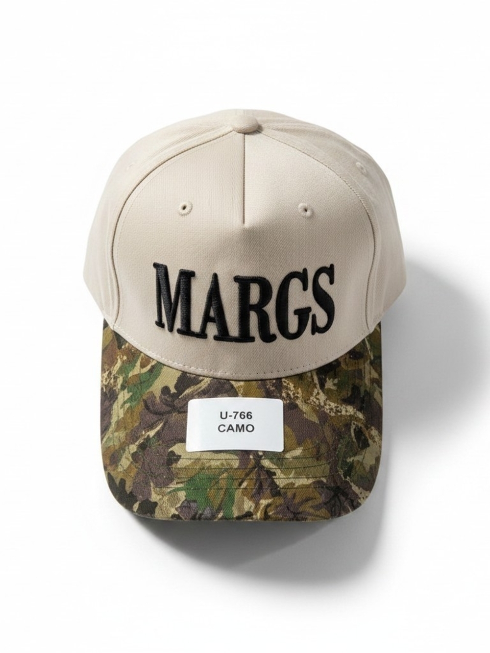 Zenana MARGS Beige & Camo Baseball Cap